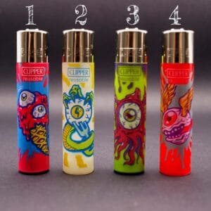 Briquets Clipper numéro 1 à 4 de la collection Monster Eyes