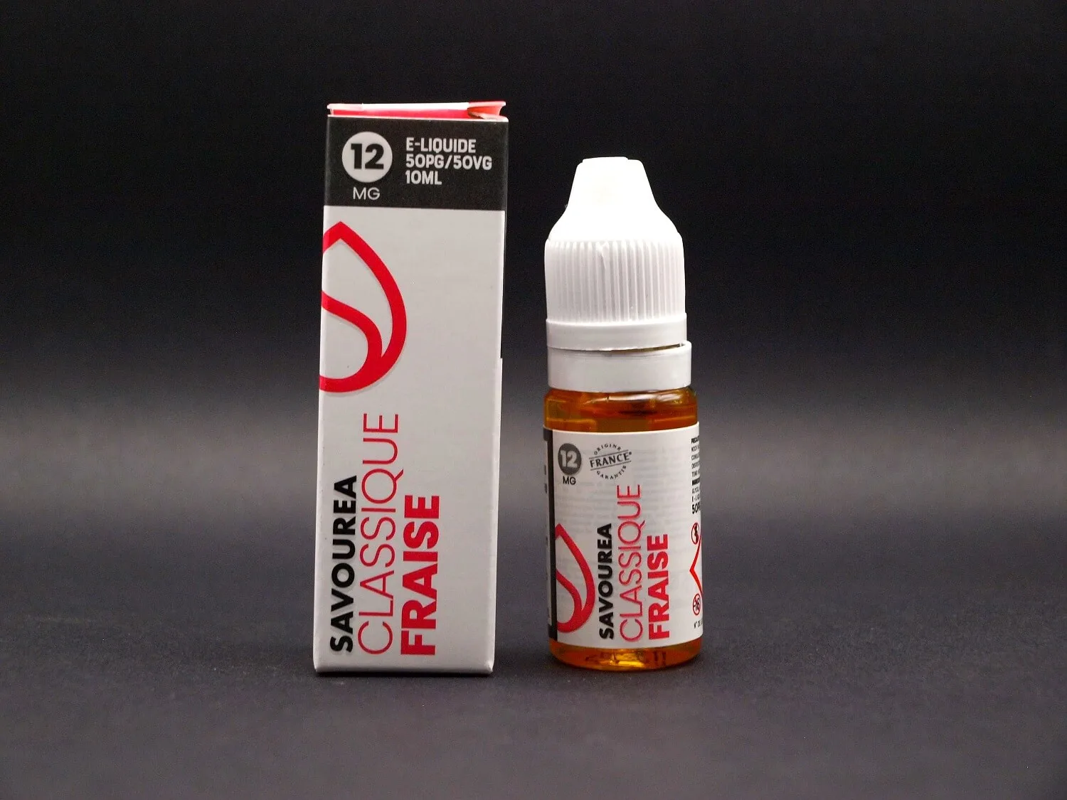 E liquide saveur Fraise de marque Savourea avec 12mg de nicotine