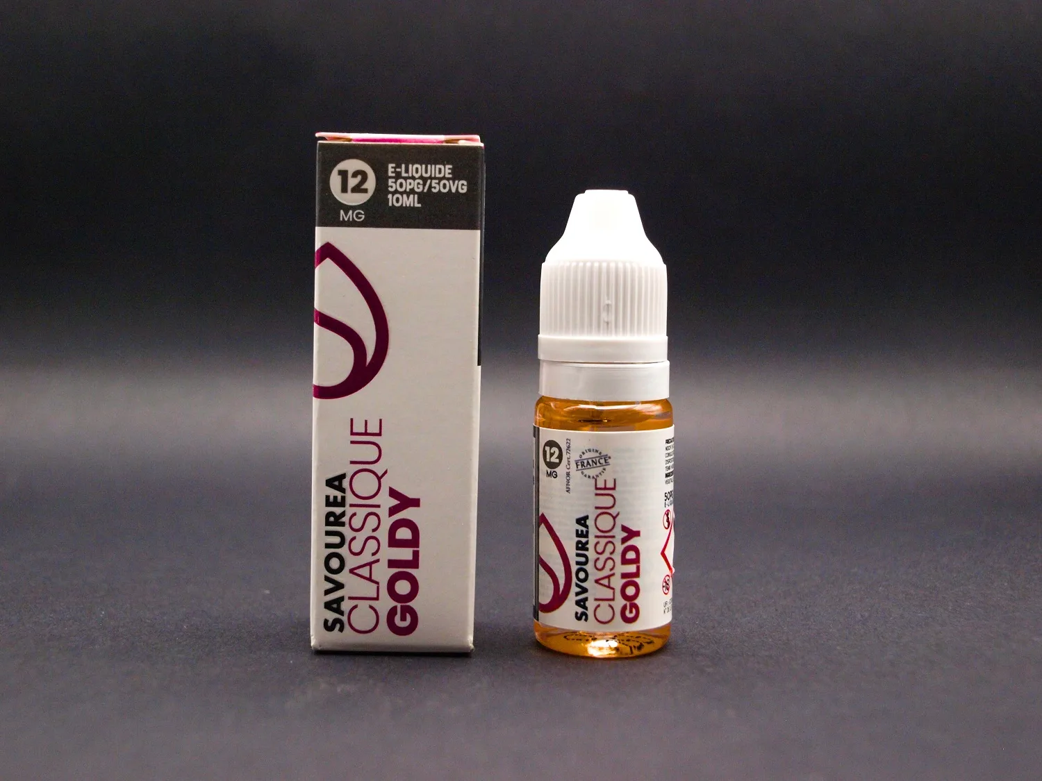 E-liquide Savourea Goldy à la saveur de tabac blond avec 12mg de nicotine